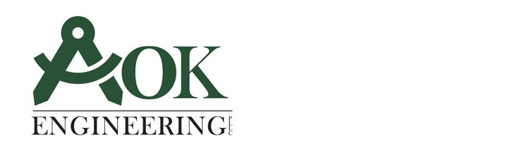 Logo for AOK Engineering, PLLC