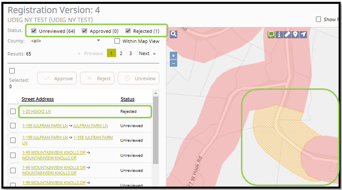 Rejected recommendations